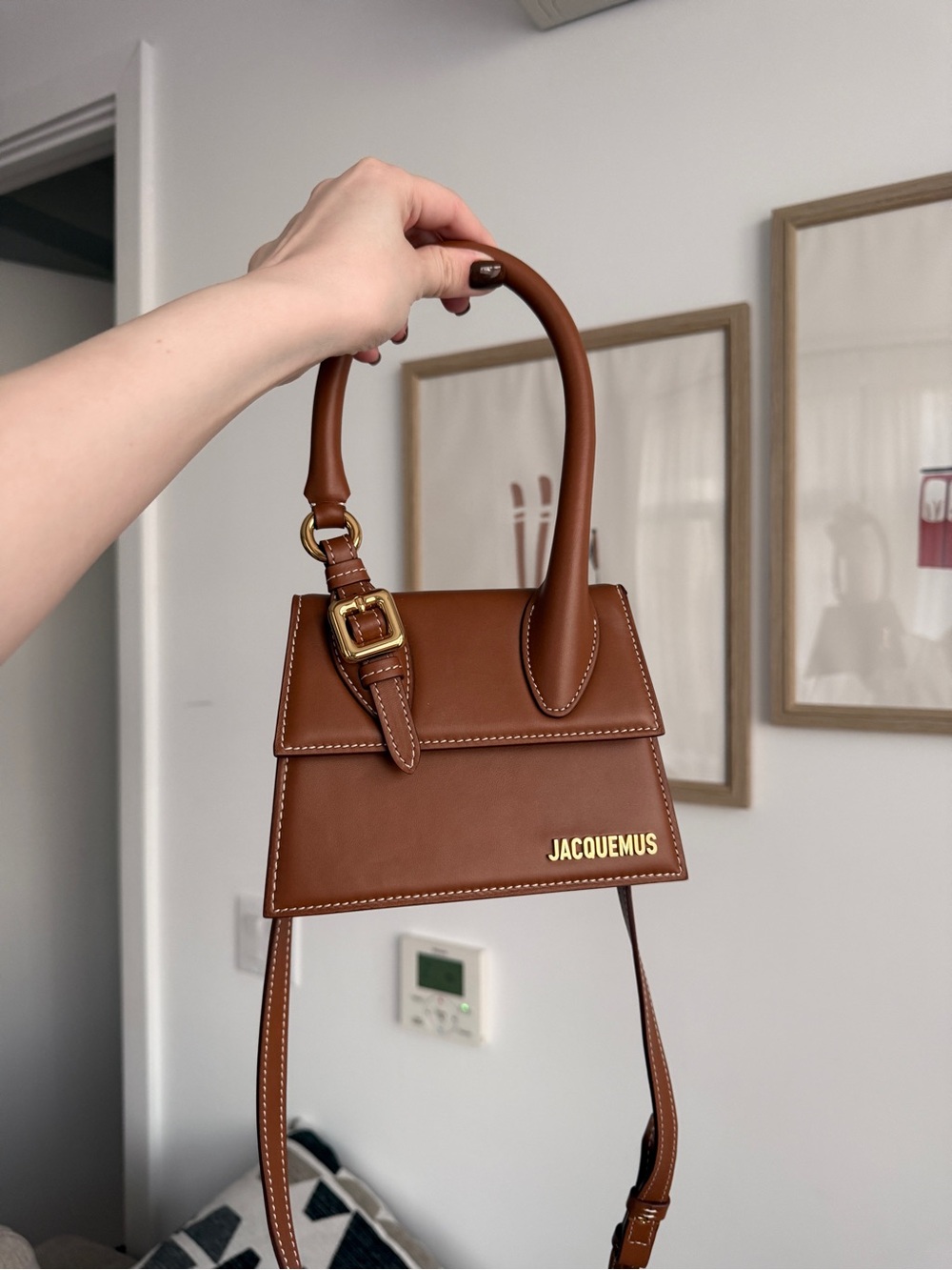 Jacquemus Brown Le Chiquito Dauphine Mini Top-Handle Bag